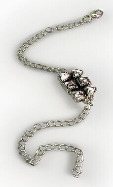 Sterling Silver Wild Horse Turquoise Hearts Cluster Bracelet 8” Southwestern